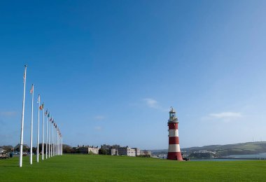Plymouth Hoe overlooking Plymouth Sound in Devon, UK clipart