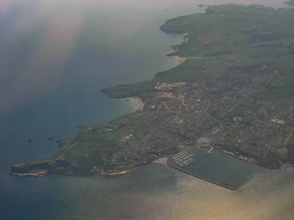 Brixham Harbour Nel Devon Dall Alto — Foto Stock