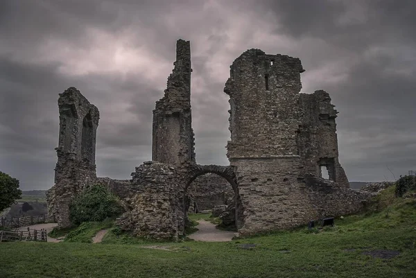 Les Ruines Château Corfe Dans Dorset Royaume Uni — Photo