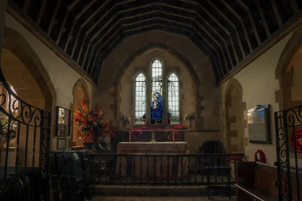 Interior Tyneham Church Dorset Reino Unido — Foto de Stock