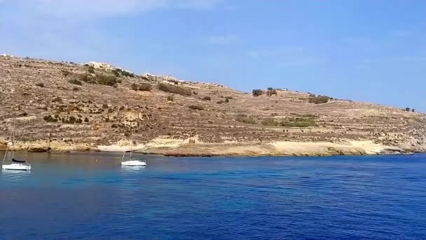 Скалистое Побережье Мальты — стоковое видео