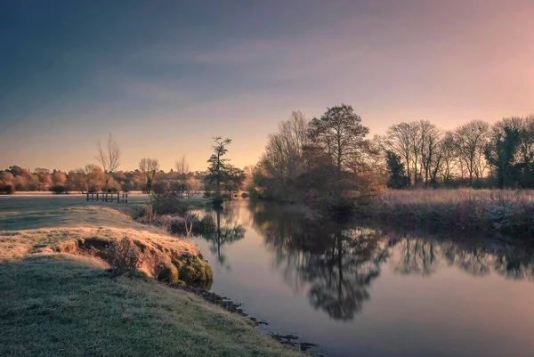 Una Mattina Inverno Dedham Vale Essex Regno Unito — Foto Stock