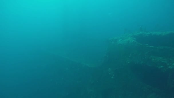 Het Wrak Van Fujikawa Maru Truk Lagoon Micronesië — Stockvideo