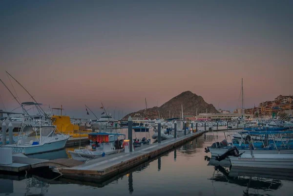 Varios Barcos Yates Atracados Puerto Deportivo Los Cabos Baja California — Foto de Stock