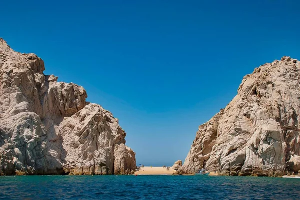 Lovers Beach Towering Cliffs Cabo San Lucas Mexico — Stock Photo, Image