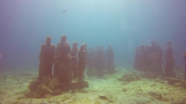 Musa Museo Arte Submarino Isla Mujeres Cerca Cancún México — Vídeos de Stock