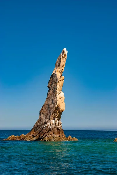 Neptunes Finger Rock Formation Easy Spot Cliffs Marina Cabo San — Stock Photo, Image