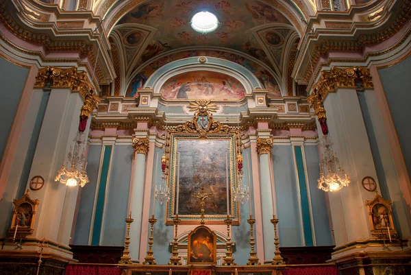 Intérieur Église Saint François Assise Valette Malte — Photo