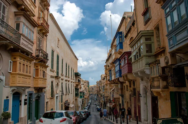 Valletta, Malta 'da dar sokaklar ve binalar