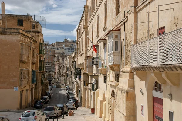 Valletta, Malta 'da dar sokaklar ve binalar