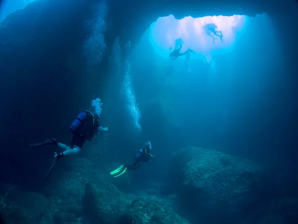 Das Blaue Loch Auf Gozo Malta — Stockfoto