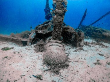 Malta 'da İkinci Dünya Savaşı' ndan kalma bir Beaufighter uçağının enkazı.