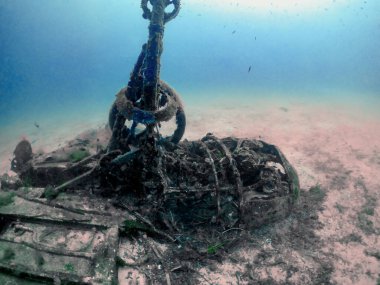 Malta 'da İkinci Dünya Savaşı' ndan kalma bir Beaufighter uçağının enkazı.