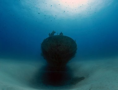 Comino, Malta 'daki P31 devriye botunun enkazı.