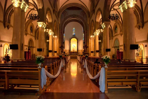 Intérieur Cathédrale Manille Aux Philippines — Photo