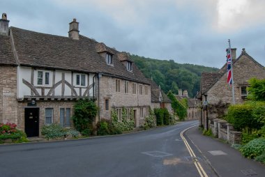 İngiltere 'nin Wiltshire kentindeki Combe Kalesi' nin pitoresk köyü.