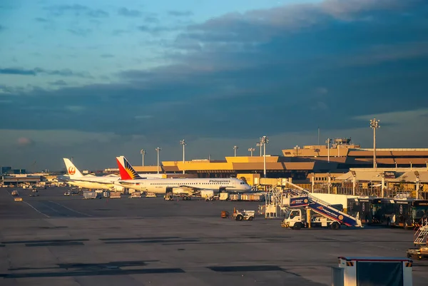 Νωρίς Πρωί Στο Διεθνές Αεροδρόμιο Ninoy Aquino Στη Μανίλα Των — Φωτογραφία Αρχείου