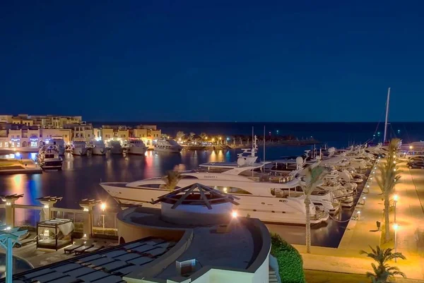 Abu Tig Marina Gouna Egipto Por Noche —  Fotos de Stock