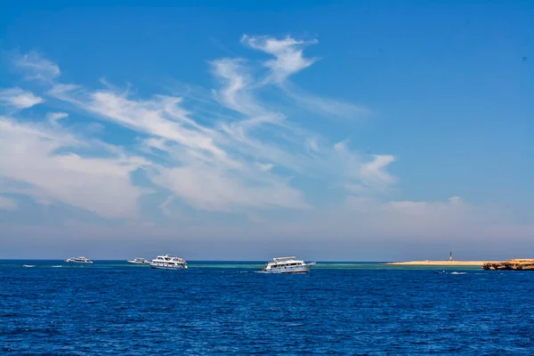 Bateau Plongée Dans Mer Rouge Près Charm Cheikh Egypte — Photo