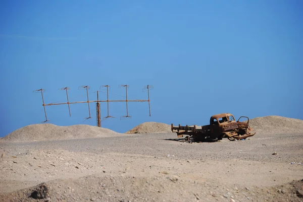 Ein Verlassenes Boot Der Küste Des Roten Meeres Ägypten — Stockfoto