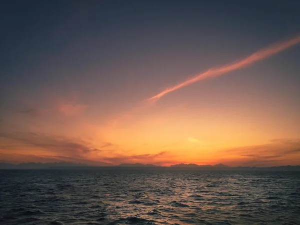 Sunset Red Sea Egypt — Stock Photo, Image