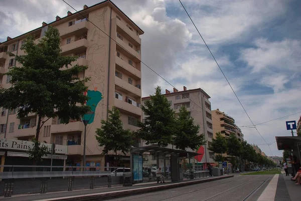 Virgile Barel Light Rail Station Niza Francia — Foto de Stock