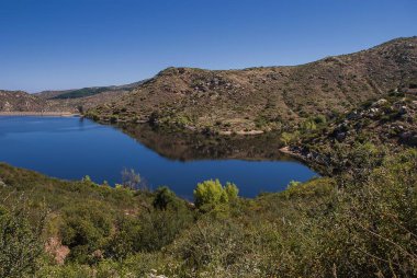 Bir sabah erkenden San Diego, California yakınlarındaki yürüyüş parkurlarından birinden Poway Gölü 'ne baktım.