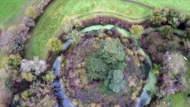 Drone Beelden Van Het 11E Eeuwse Motte Bailey Haughley Kasteel — Stockvideo