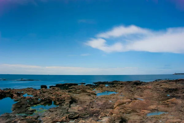 Rotsachtige Atlantische Kust Bij Matosinhos Bij Porto Portugal — Stockfoto