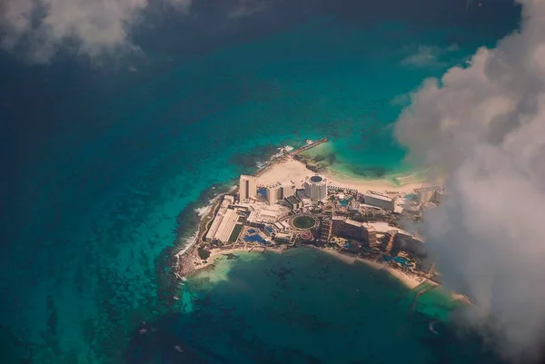 Resort Cancún Desde Aire — Foto de Stock