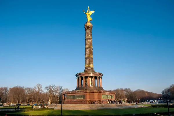 Coluna Vitória Siegessule Berlim Alemanha — Fotografia de Stock