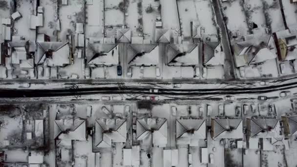 2021年2月のストーム ダーシーからの大雪後のイプスウィッチのドローン映像 — ストック動画