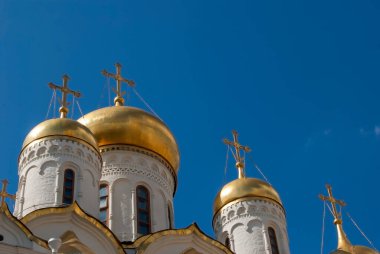 Rusya, Moskova 'daki bir Rus Ortodoks kilisesinin tepesinde soğan kubbeleri