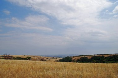 Güney Rusya 'nın Volgograd yakınlarındaki geniş açık alanları.