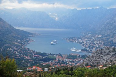 Overlooking the old town of Kotor in Montenegro