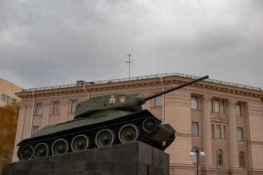 Minsk, Belarus 'taki T-34 Tank Kurtuluş Anıtı
