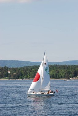Norveç 'in Oslofjord şehrinde güzel bir yaz günü