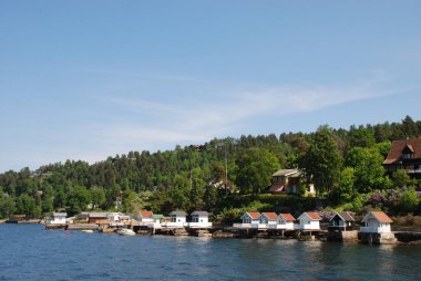 Norveç 'in Oslofjord şehrinde güzel bir yaz günü