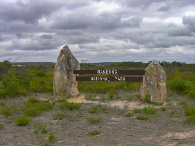 Batı Avustralya 'daki Nambung Ulusal Parkı' ndaki Pinnacles oluşumları