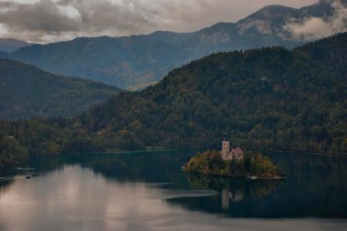 Slovenya, Bled Gölü 'nün ortasındaki pitoresk ada