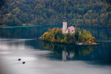 Slovenya, Bled Gölü 'nün ortasındaki pitoresk ada