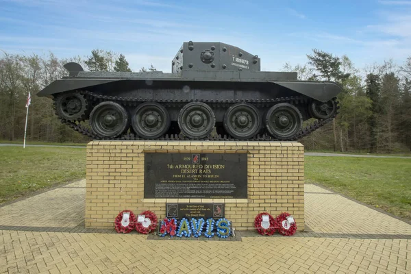 Desert Rats 7Th Armoured Division Memorial Thetford Forest Norfolk Egyesült — Stock Fotó