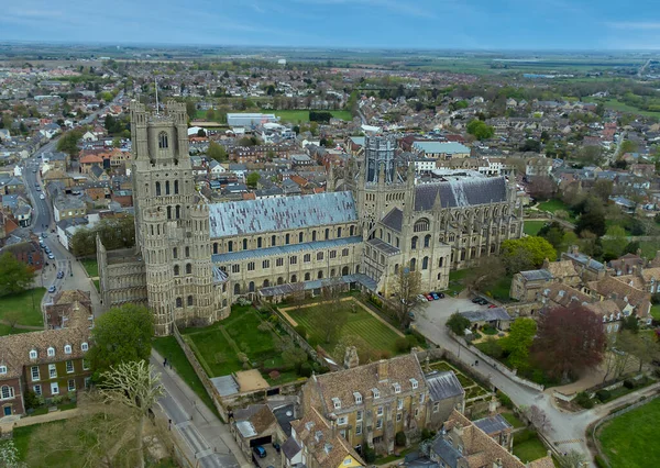 Una Vista Aérea Magnífica Catedral Ely Cambridgeshire Reino Unido — Foto de Stock