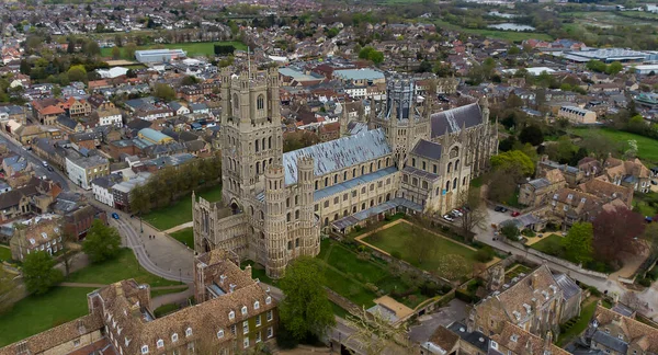 Una Vista Aérea Magnífica Catedral Ely Cambridgeshire Reino Unido — Foto de Stock
