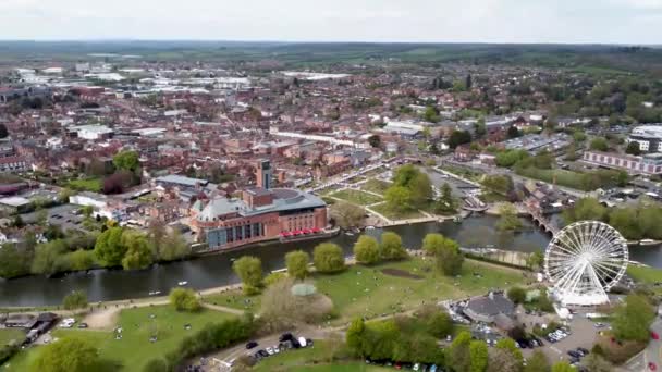 Drone Stratford Avon Dans Warwickshire Royaume Uni — Video