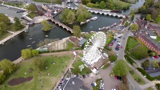 Imagens Drones Stratford Avon Warwickshire Reino Unido — Vídeo de Stock