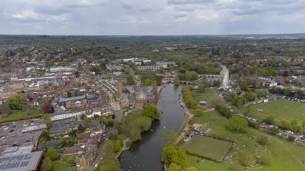 Uma Vista Aérea Centro Cidade Histórica Stratford Avon Warwickshire Reino — Fotografia de Stock