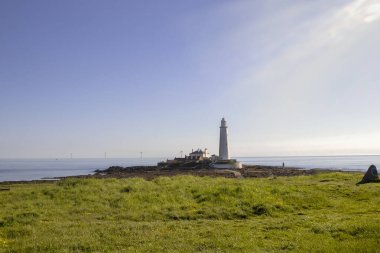 St Mary Adası geçidi Whitley Körfezi, Kuzey Tyneside, İngiltere