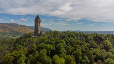 The National Wallace Monument overlooking the city of Stirling in Scotland, UK clipart