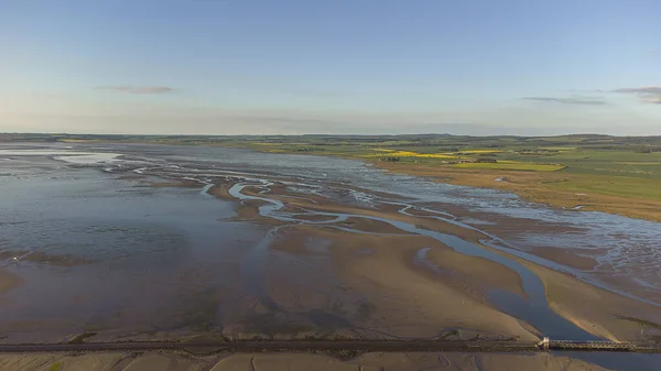 Tôt Matin Sur Chaussée Île Sainte Lindisfarne Northumberland Royaume Uni — Photo